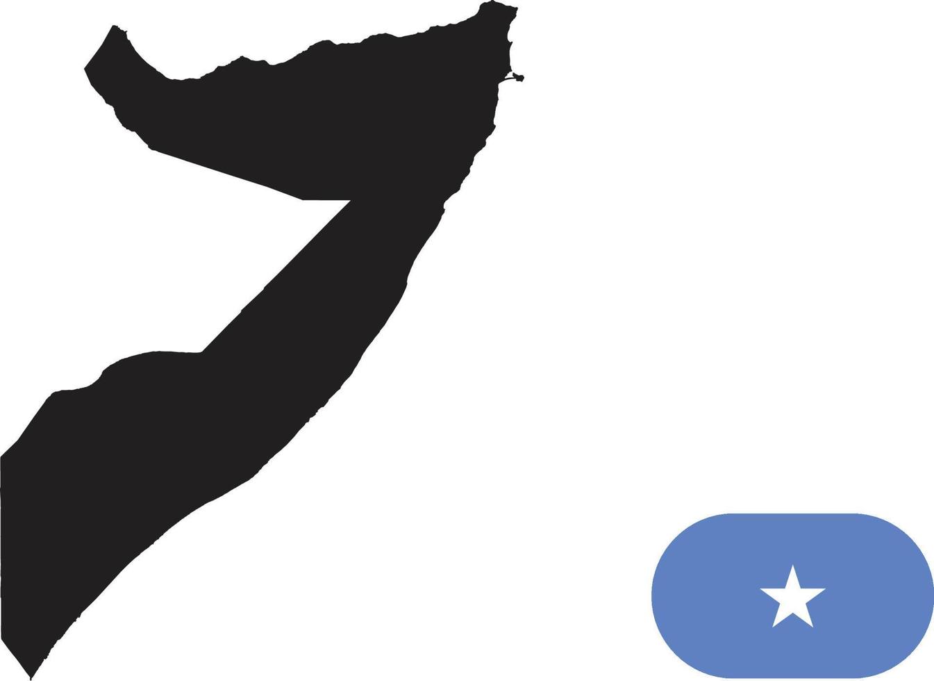 map and flag of Somalia vector