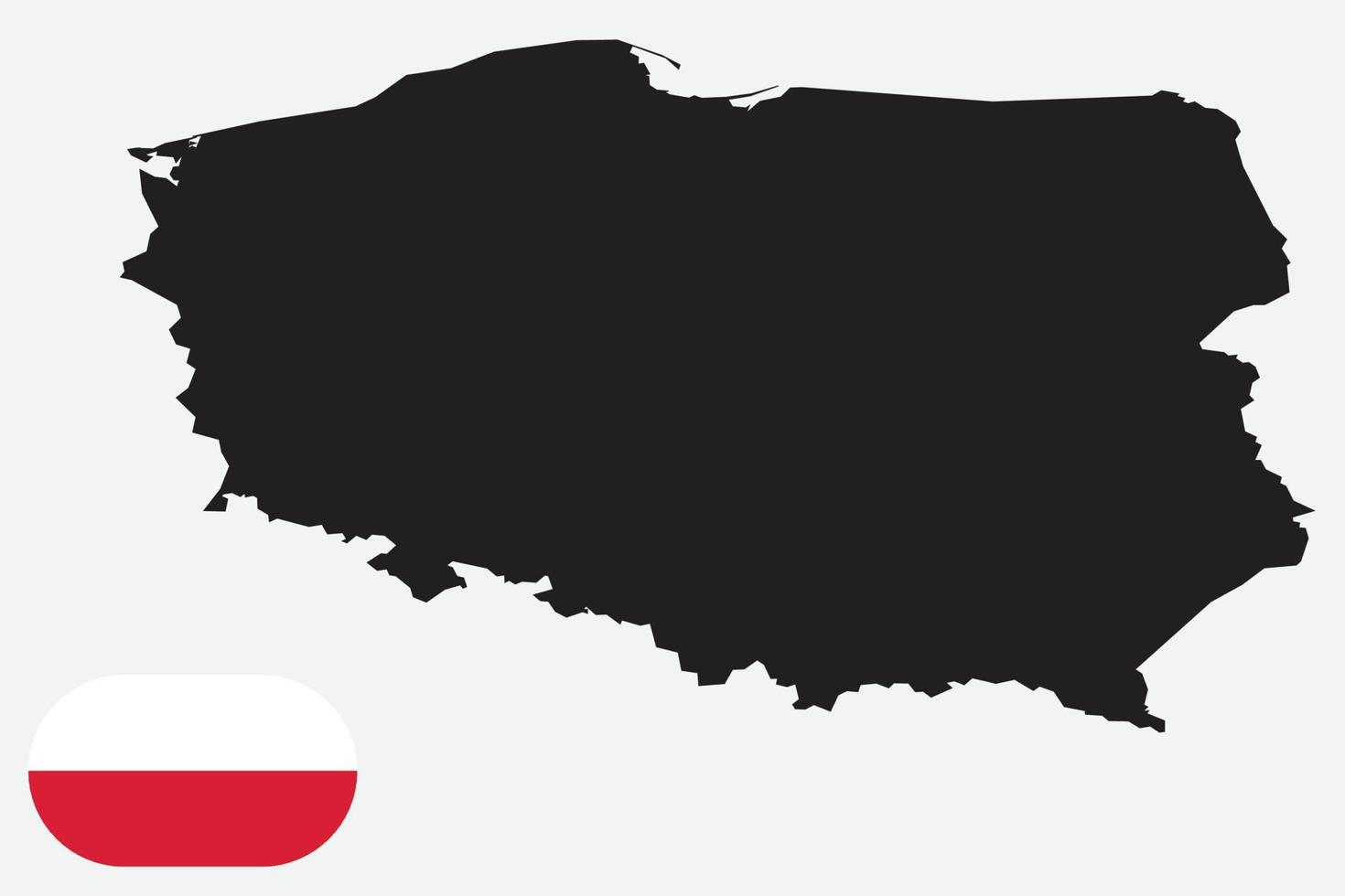 map and flag of Poland vector