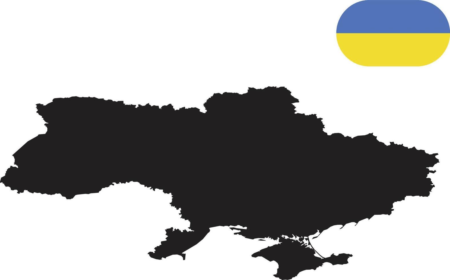 map and flag of Ukraine vector