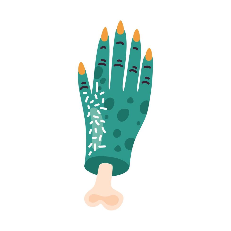 mano de halloween de los muertos vector