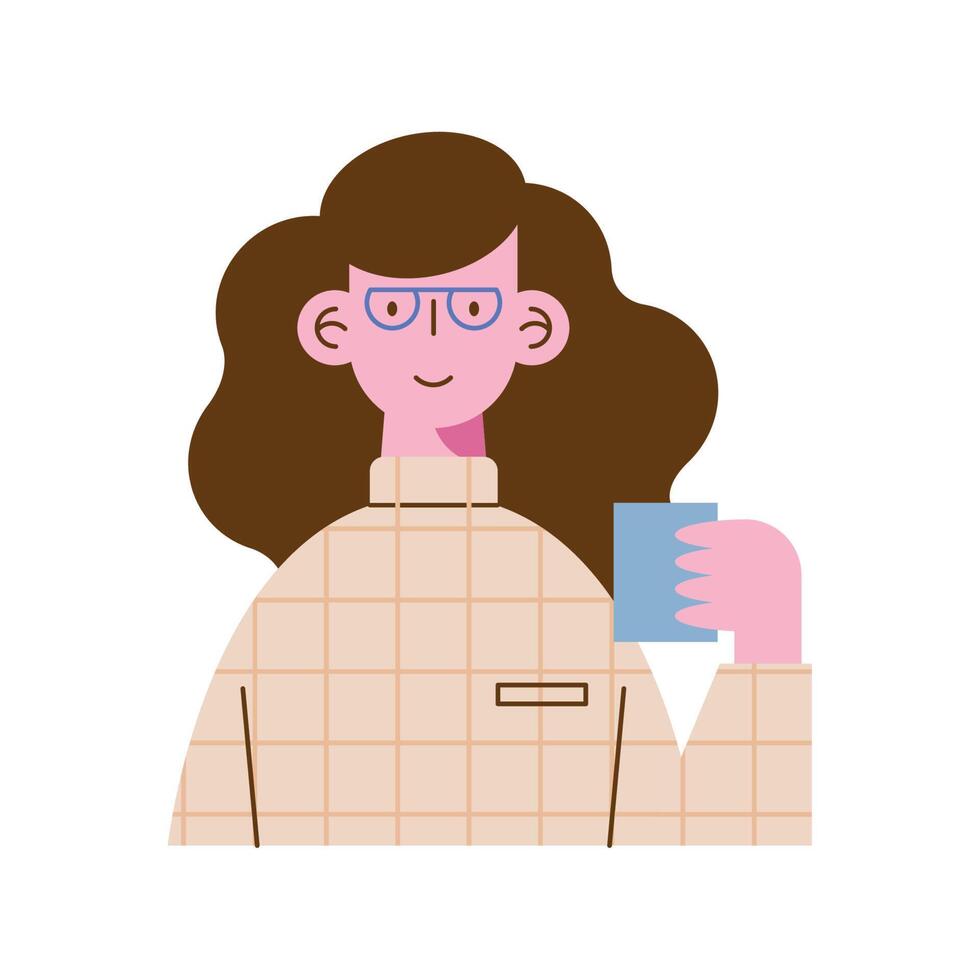 mujer de negocios trabajadora profesional vector