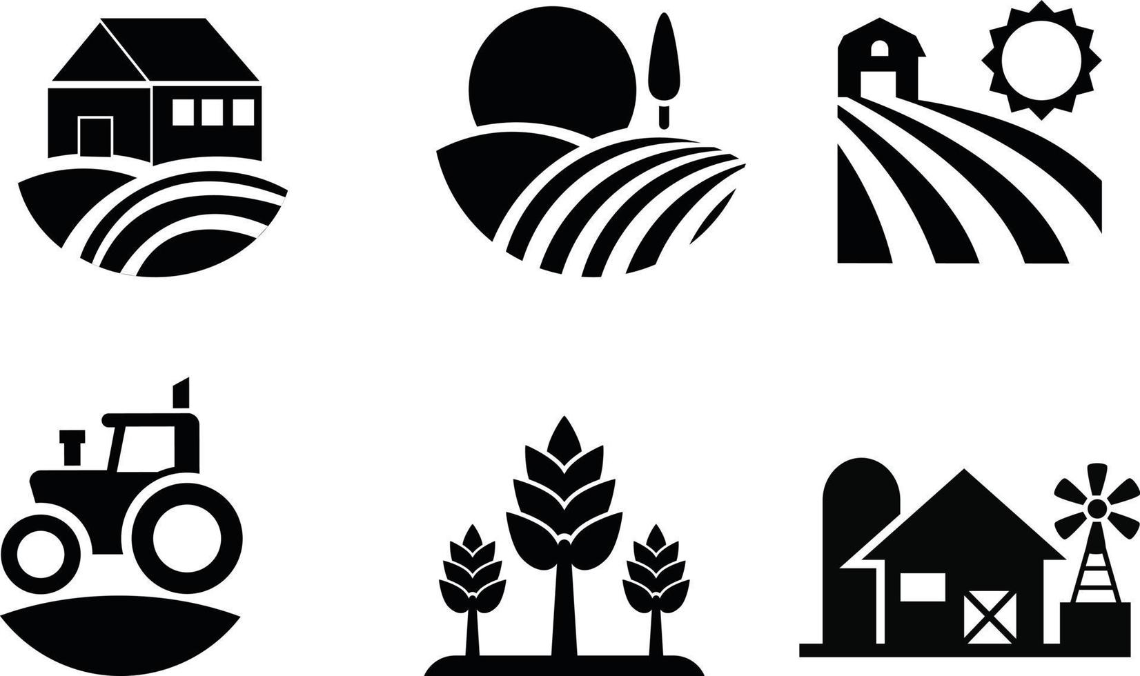 farming sunrise with beach ocean seawater logo icon.  wave of ocean water and sun vector