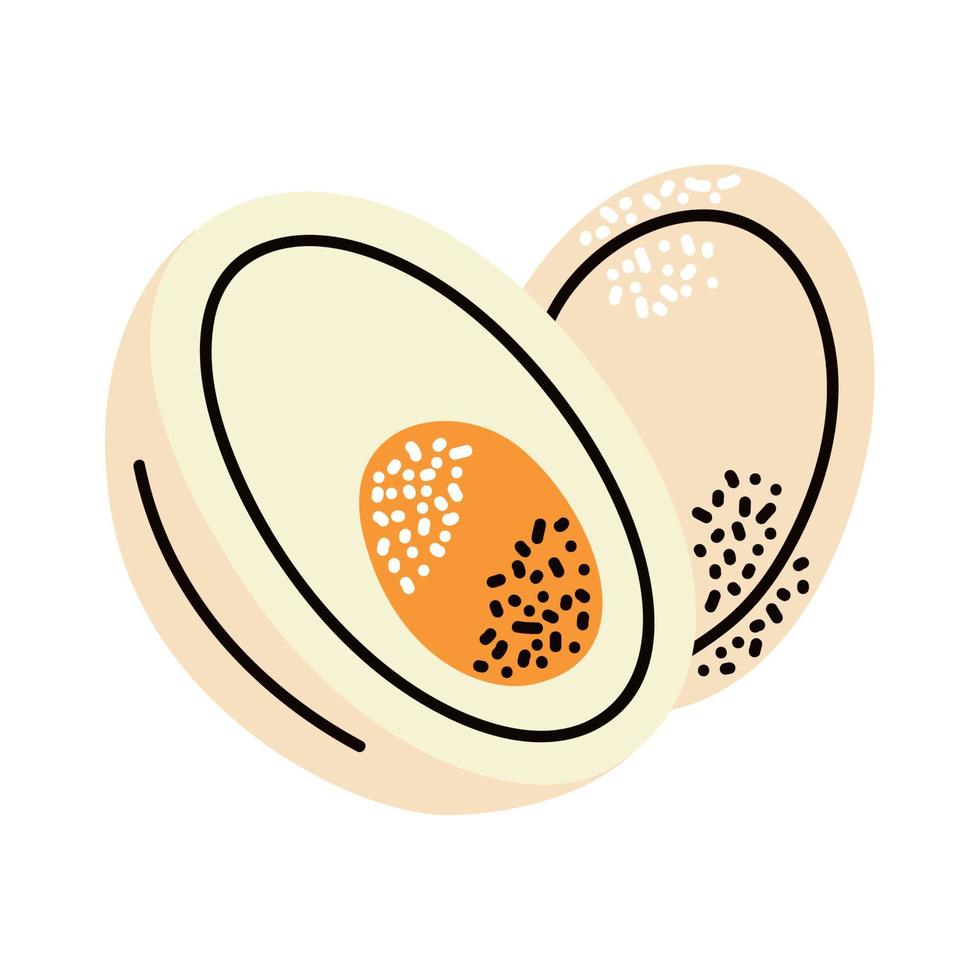 eggs boiled healthy food vector