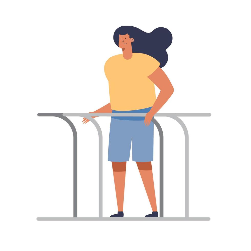 woman walking in physiotherapy vector