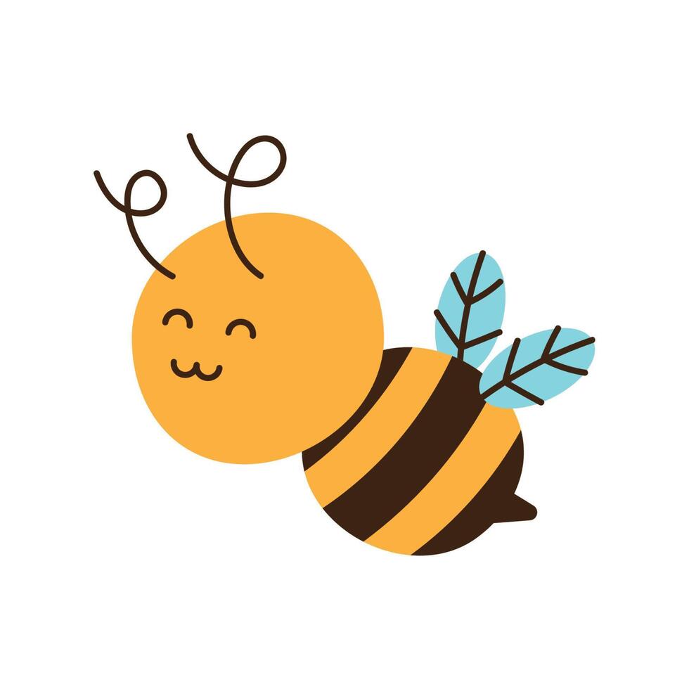 cute bee flying vector