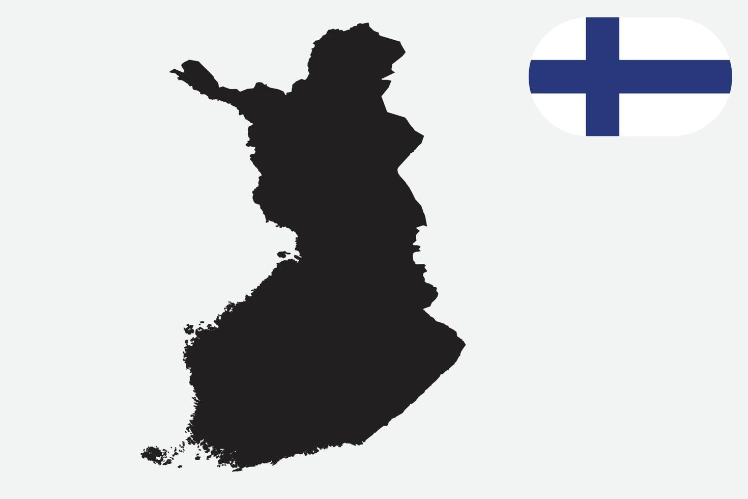 map and flag of Finland vector