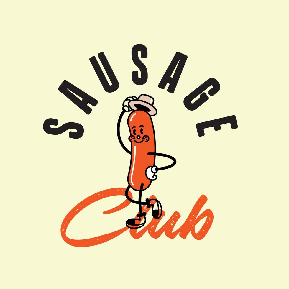 sausage club poster vector