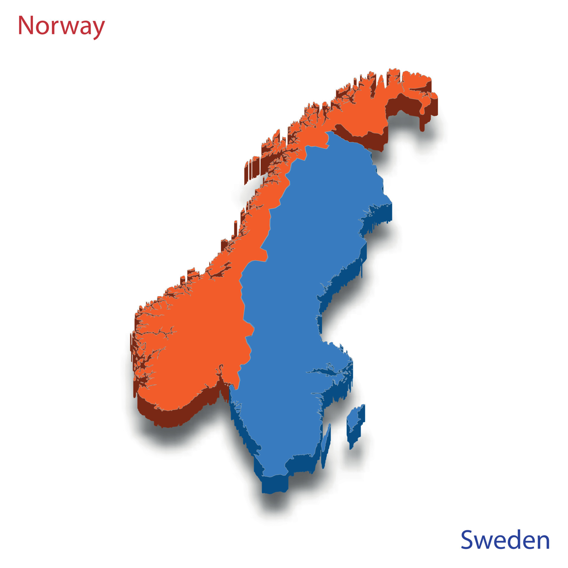 3d Isometric Map Norway And Sweden Relations 11175983 Vector Art At 3d Isometric Map Norway And Sweden Relations Vector