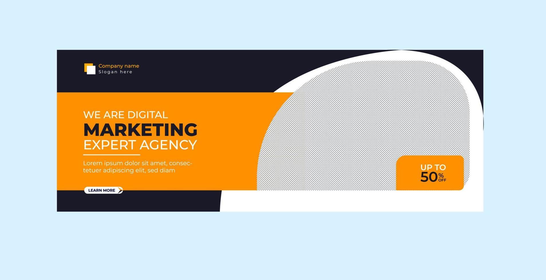 Digital marketing agency cover banner design vector