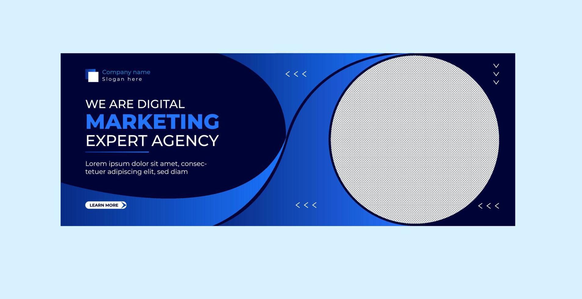 Digital marketing agency cover banner design vector