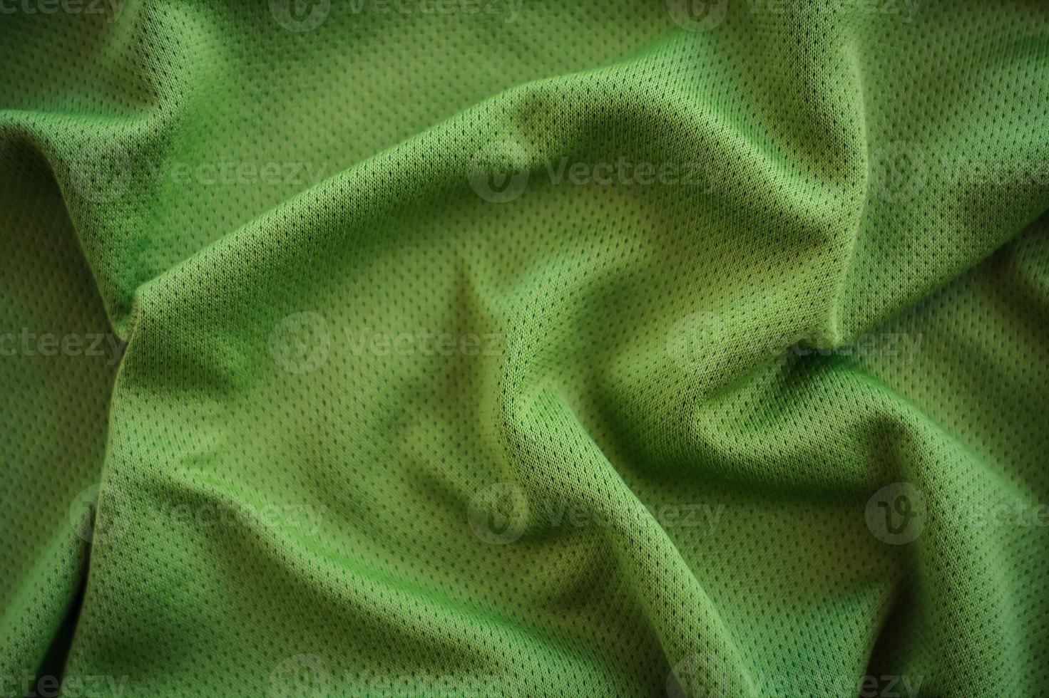crumpled green fabric texture background photo
