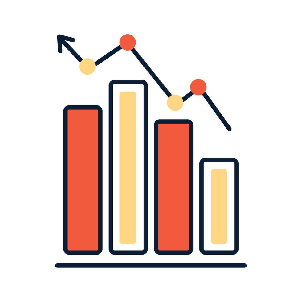 infografía de barras de estadísticas vector