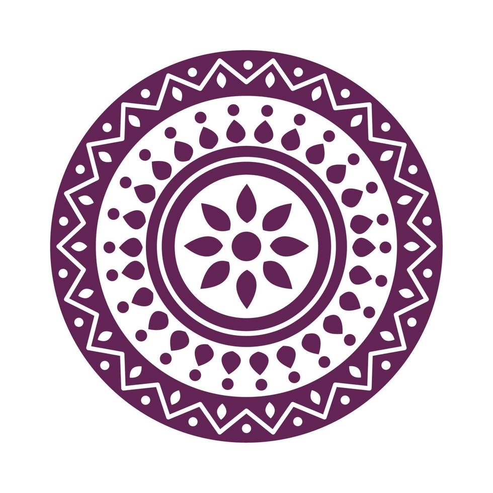 purple mandala decoration vector