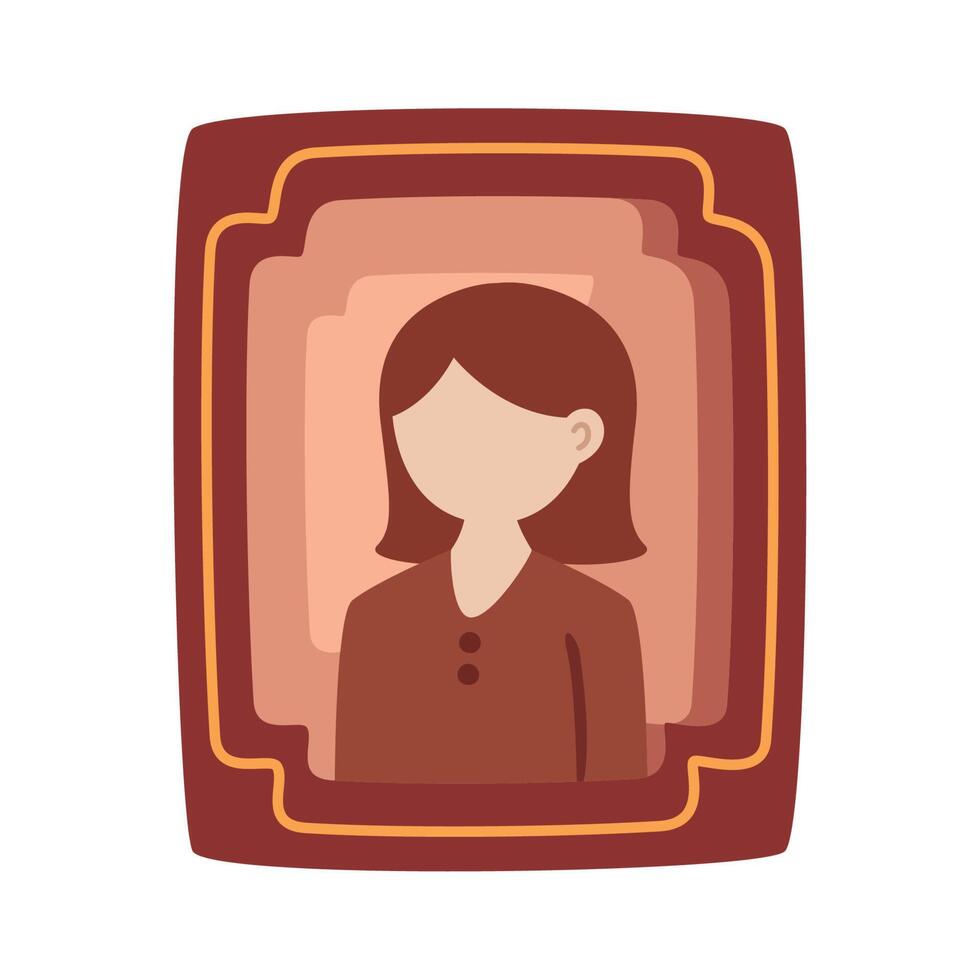 picture woman in retro portrait vector