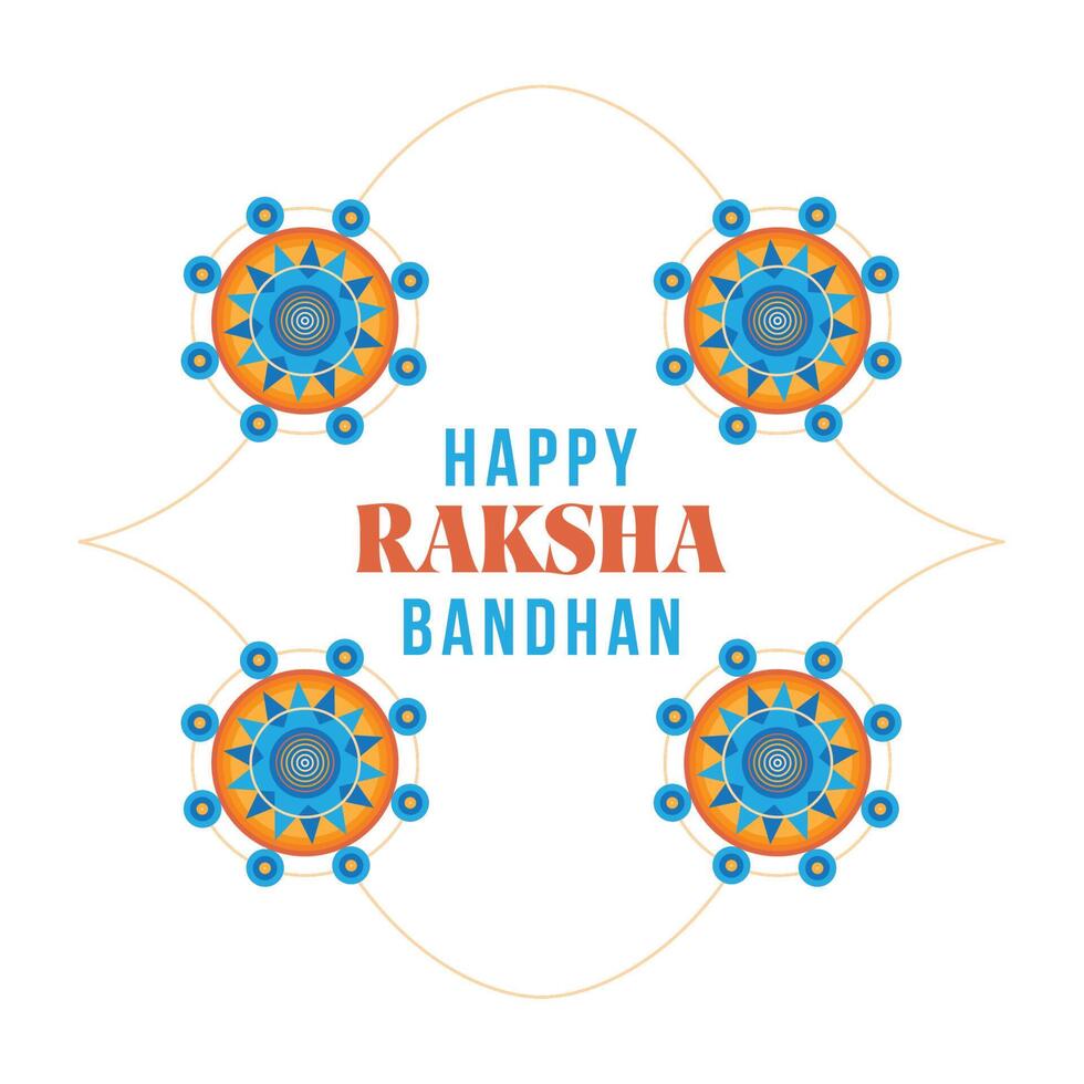 raksha bandhan postcard vector
