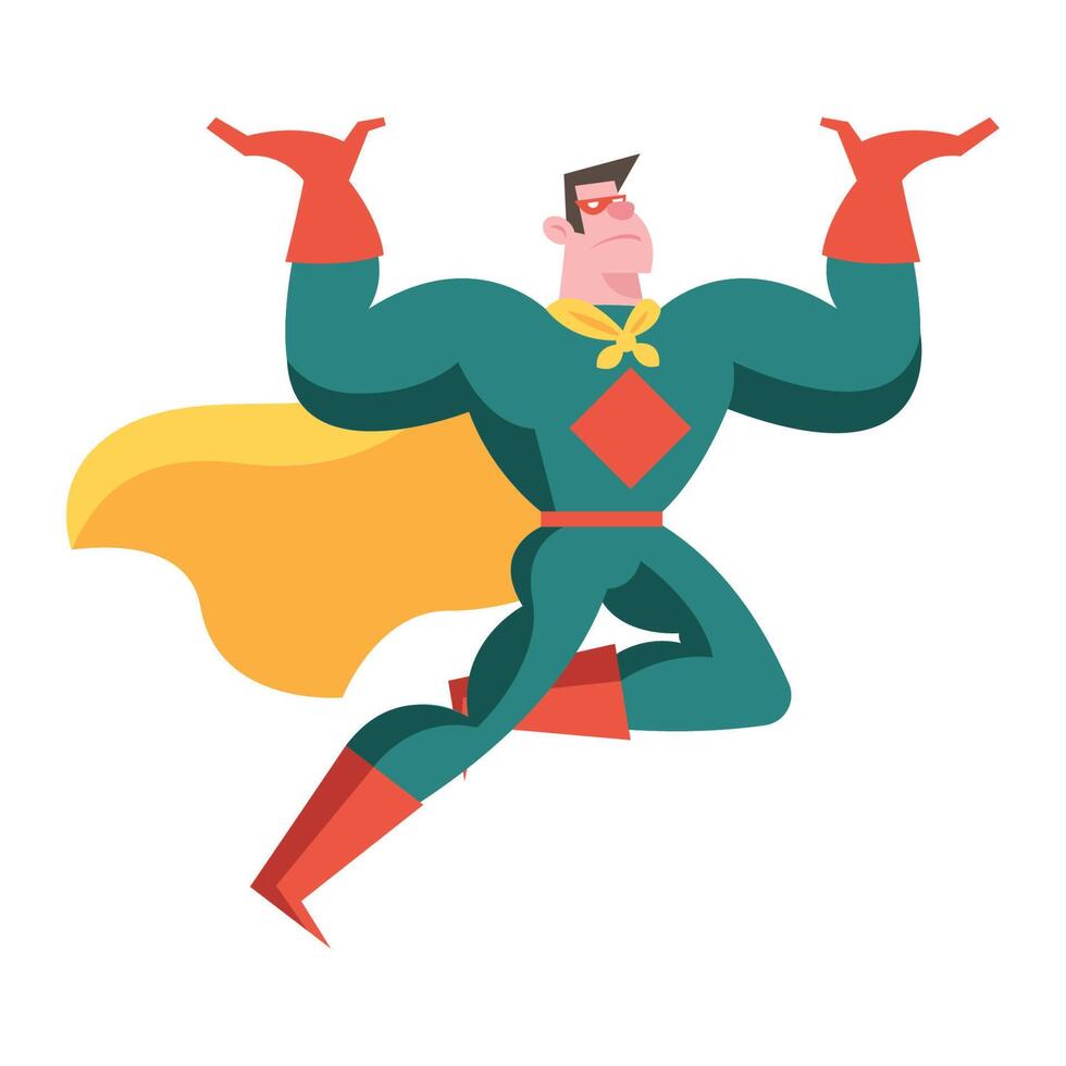 strong superhero character vector