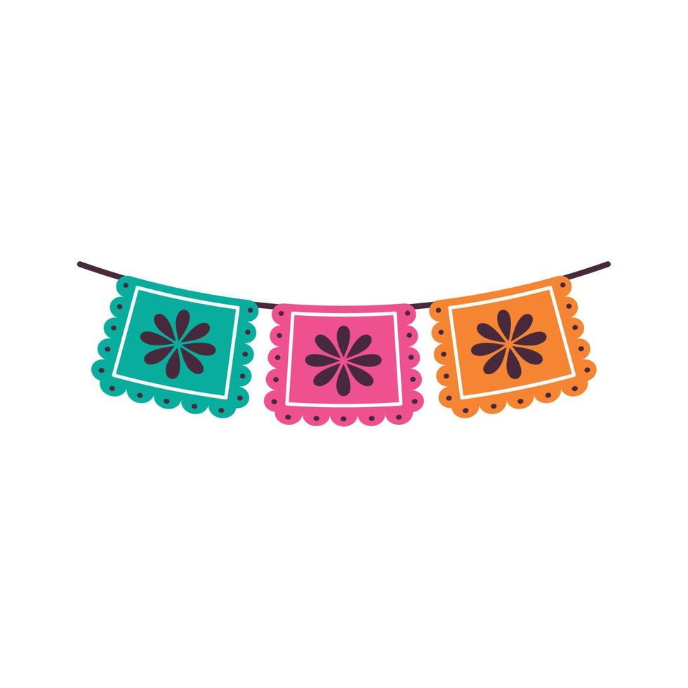 mexican celebration garlands vector