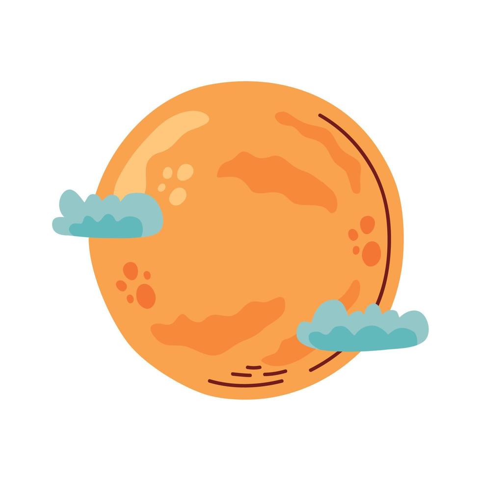 fullmoon and clouds vector