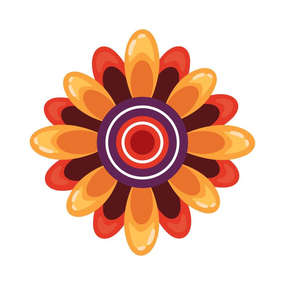 ethnic flower garden vector