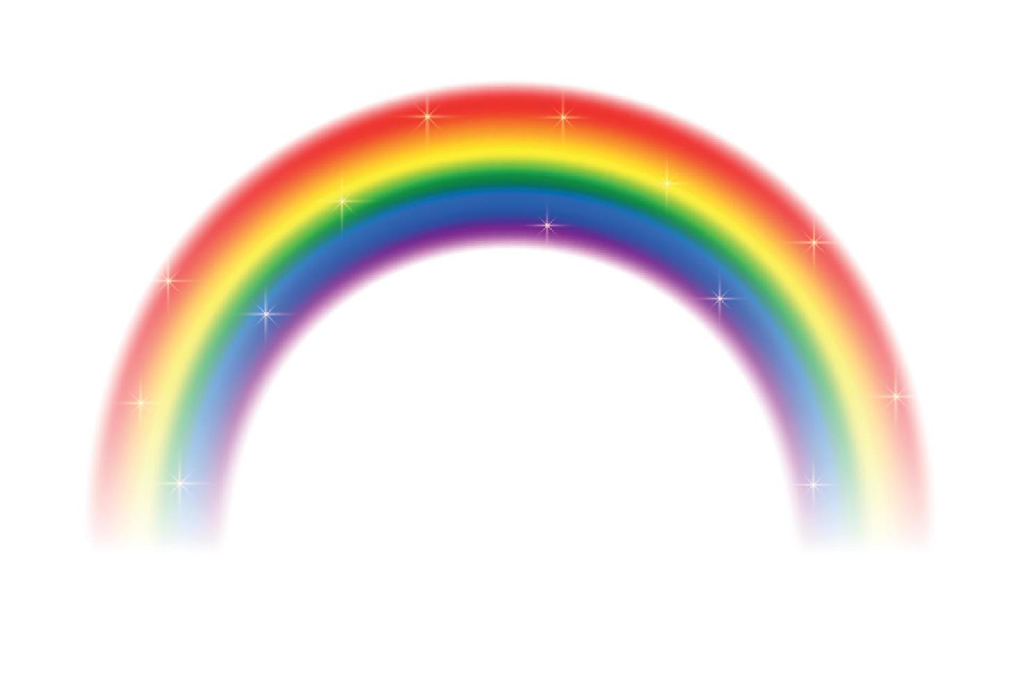 arco iris realista aislado sobre fondo blanco. para tu diseño vector