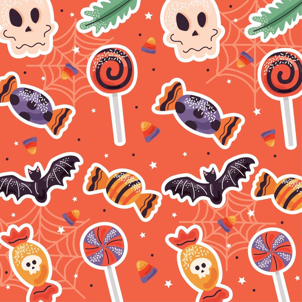 happy halloween party pattern vector