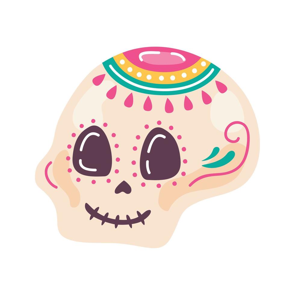cráneo de la cultura mexicana vector