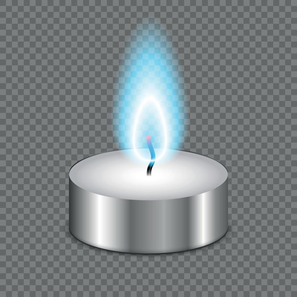 Candle light flame isolated vector