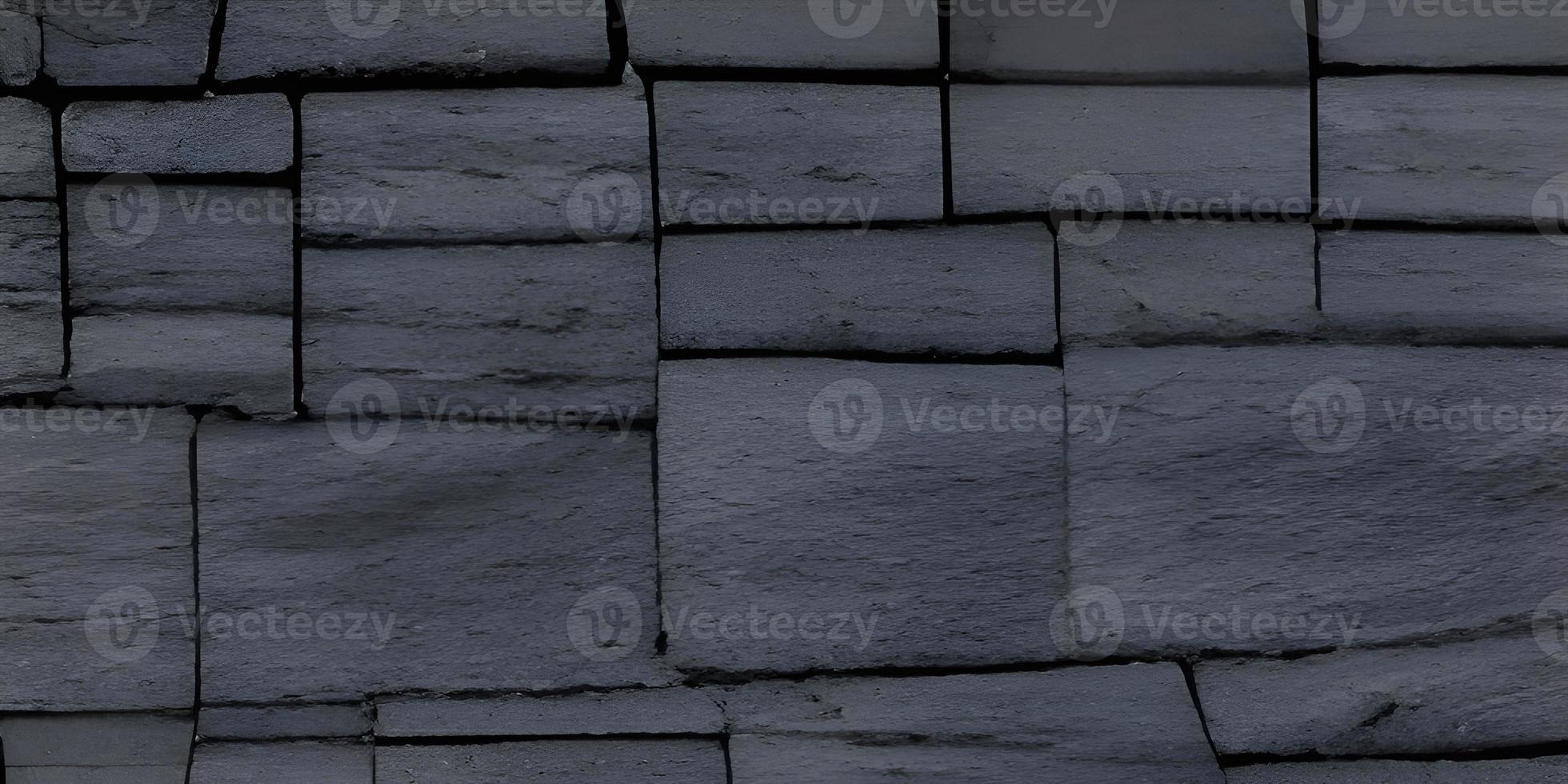 Black wall slate texture rough background, dark concrete floor or old grunge background photo