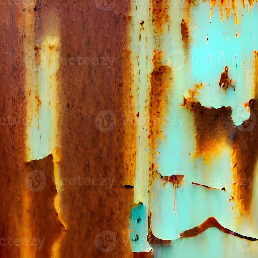 Textured metal surface with detailed traces of corrosion, rust and scratches photo