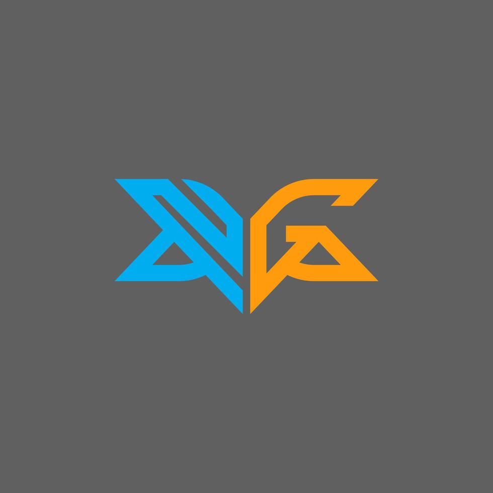 diseño creativo del logotipo de la letra ng con gráfico vectorial, logotipo simple y moderno de ng. vector