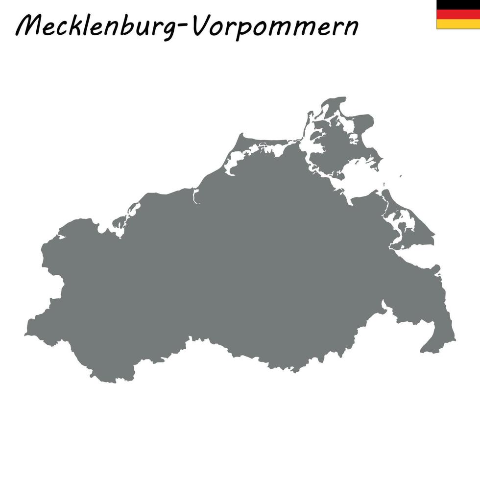 mapa de alta calidad es un estado de Alemania vector