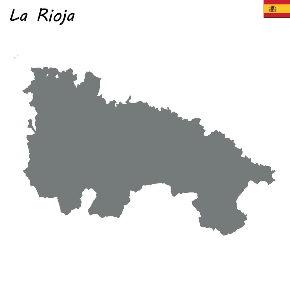 High Quality map autonomous community of Spain. vector