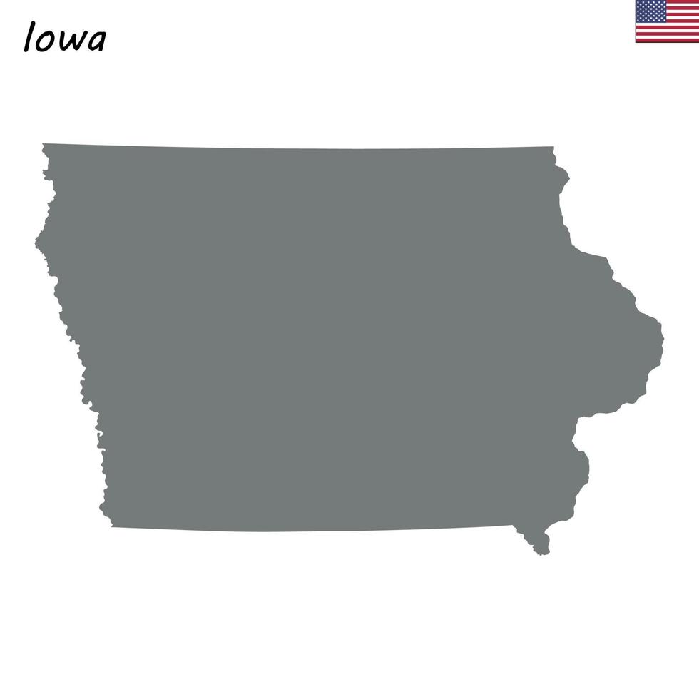 High Quality map state of United States vector