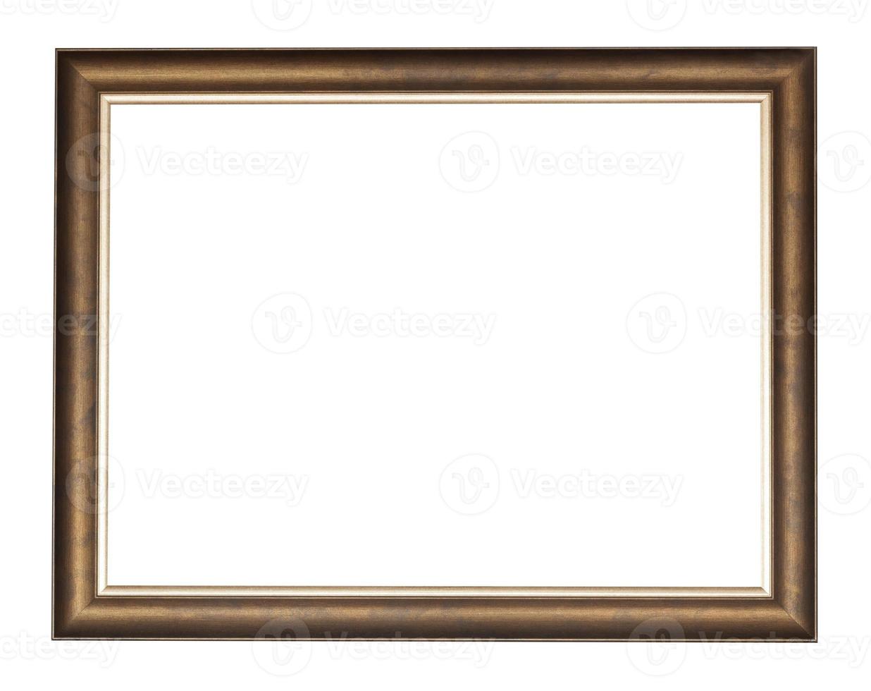 empty bronze wooden picture frame photo