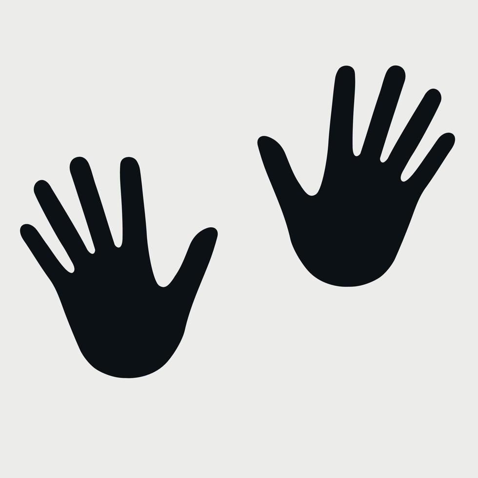 illustration of human hand-print vector