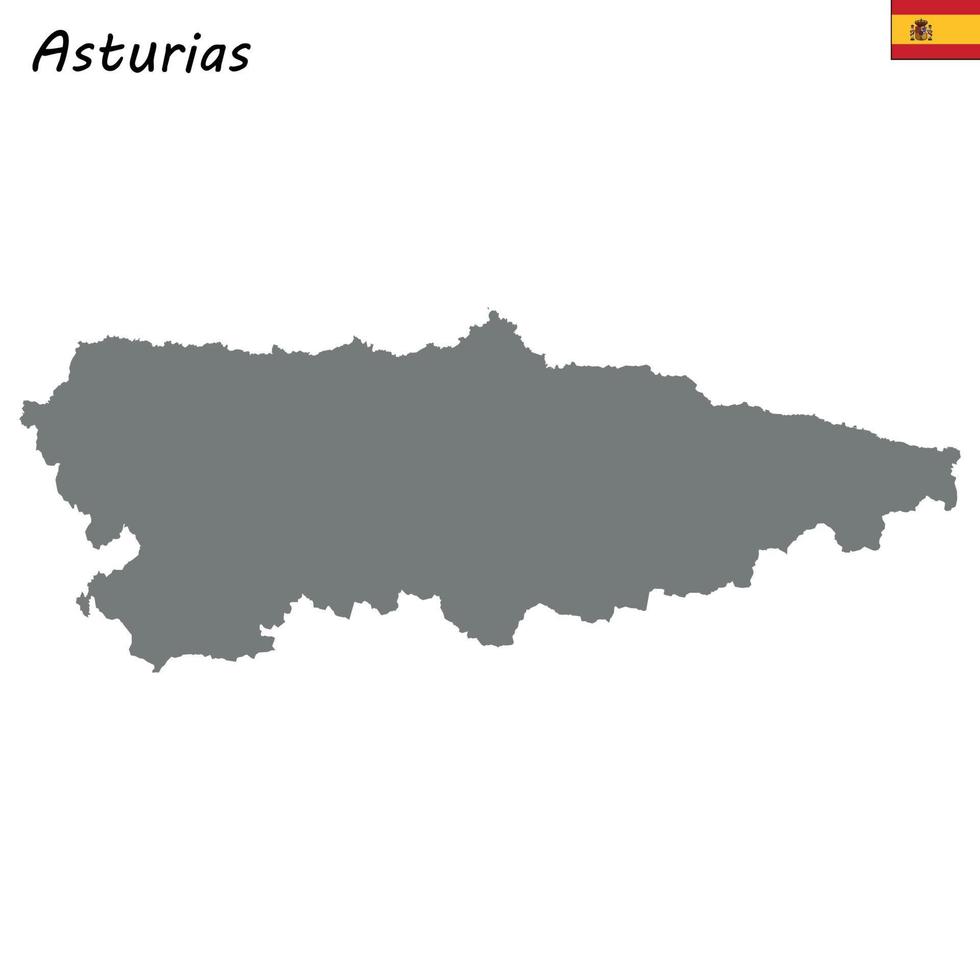 High Quality map autonomous community of Spain. vector