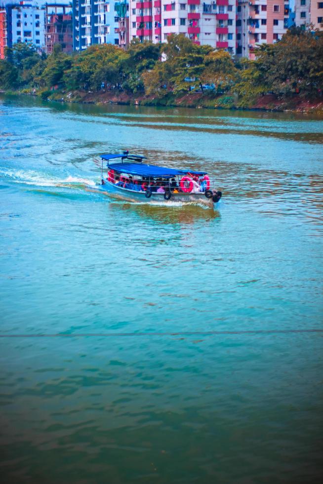 The boat on the lake photo