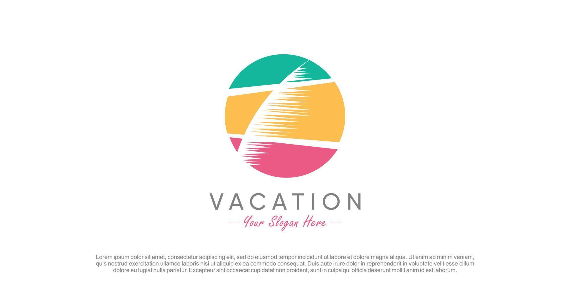 Palm logo design vector with creative simple and unique concept