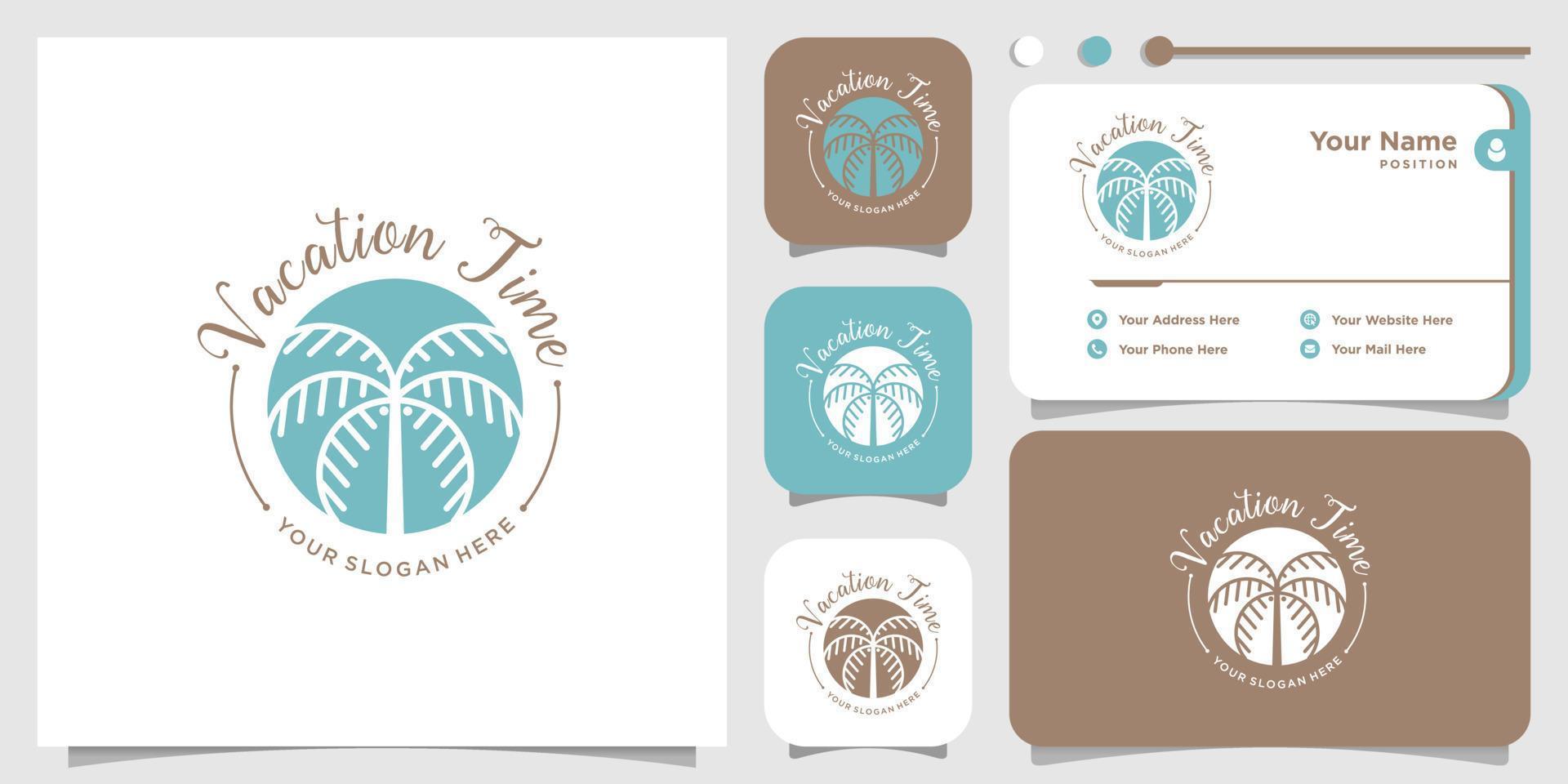 Palm logo design vector with creative simple and unique concept