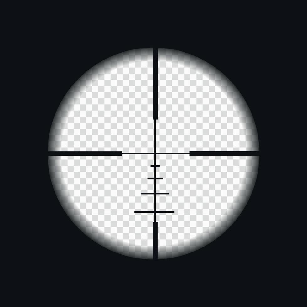 sniper sight with measurement marks vector