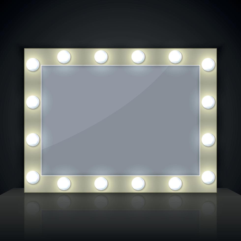 mirror with light vector