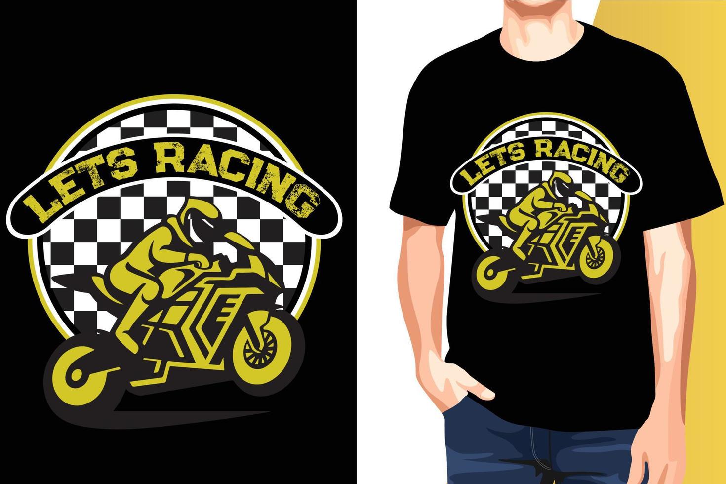 diseño de camisetas para amantes de las motos plantillas listas para imprimir vectoriales vector