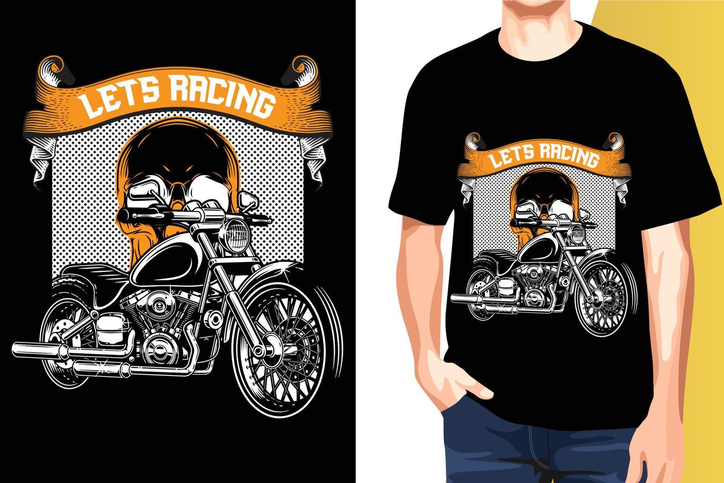 diseño de camisetas para amantes de las motos plantillas listas para imprimir vectoriales vector