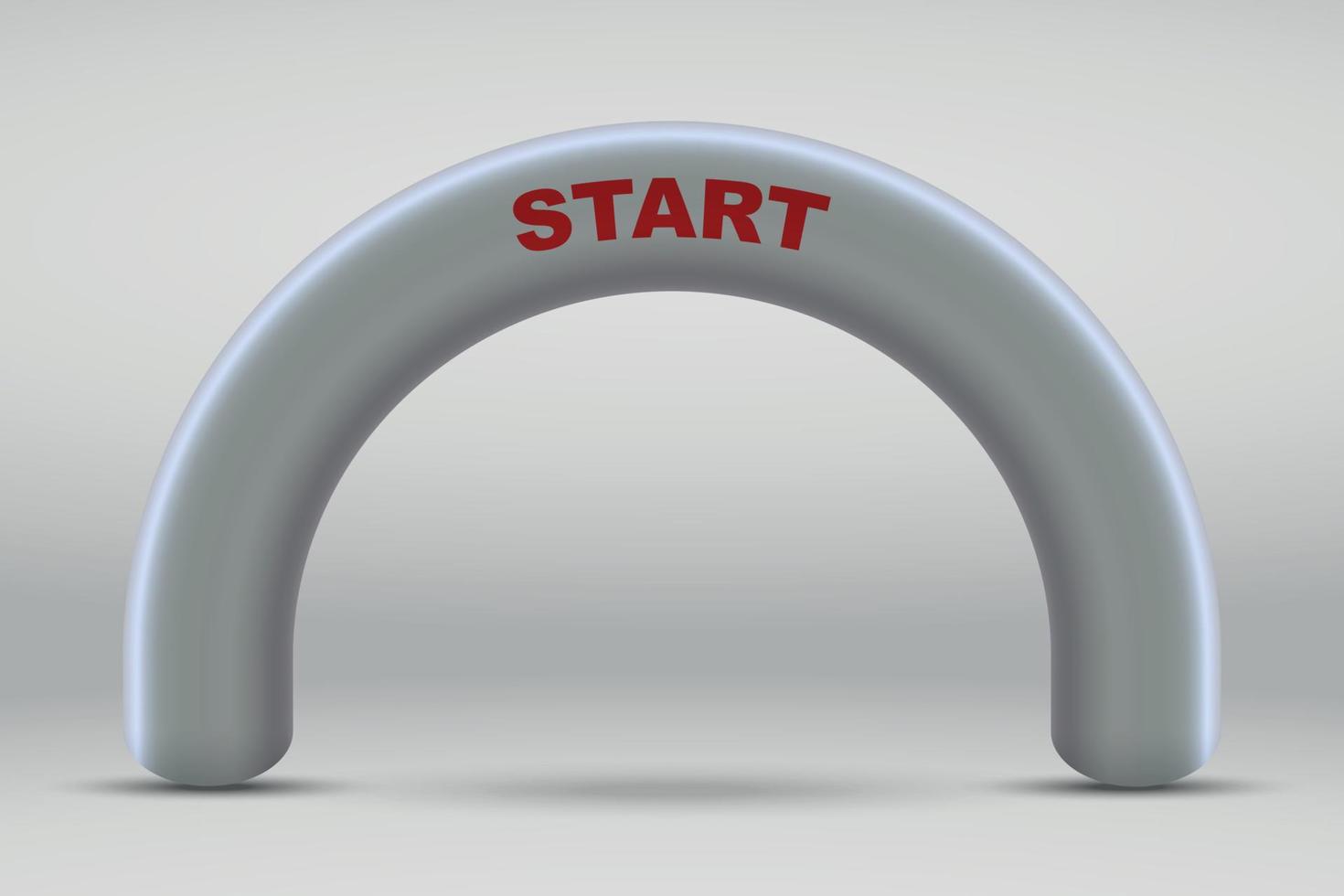3D Inflatable start line arch . Vector