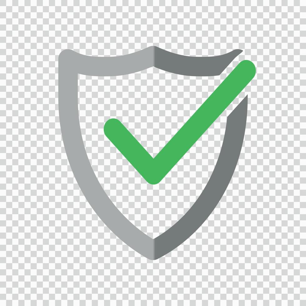 Shield check mark logo icon . Vector