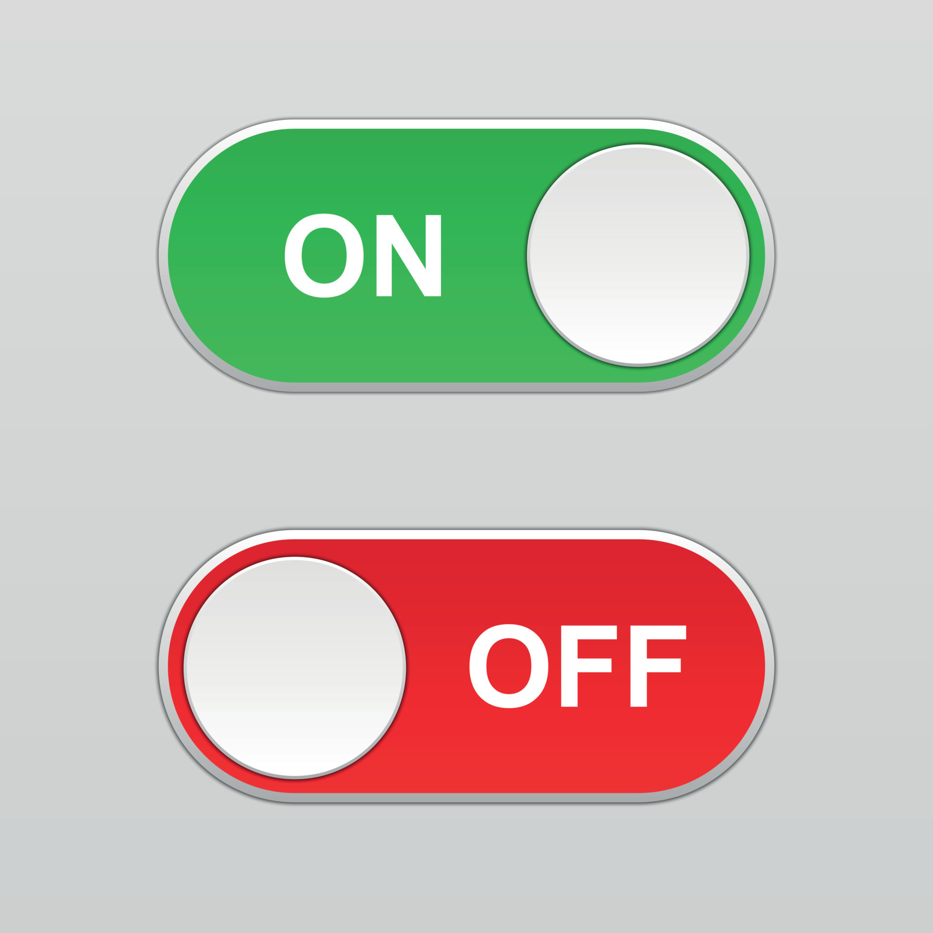 On and Off Toggle switch button . Vector 11178211 Vector Art at Vecteezy