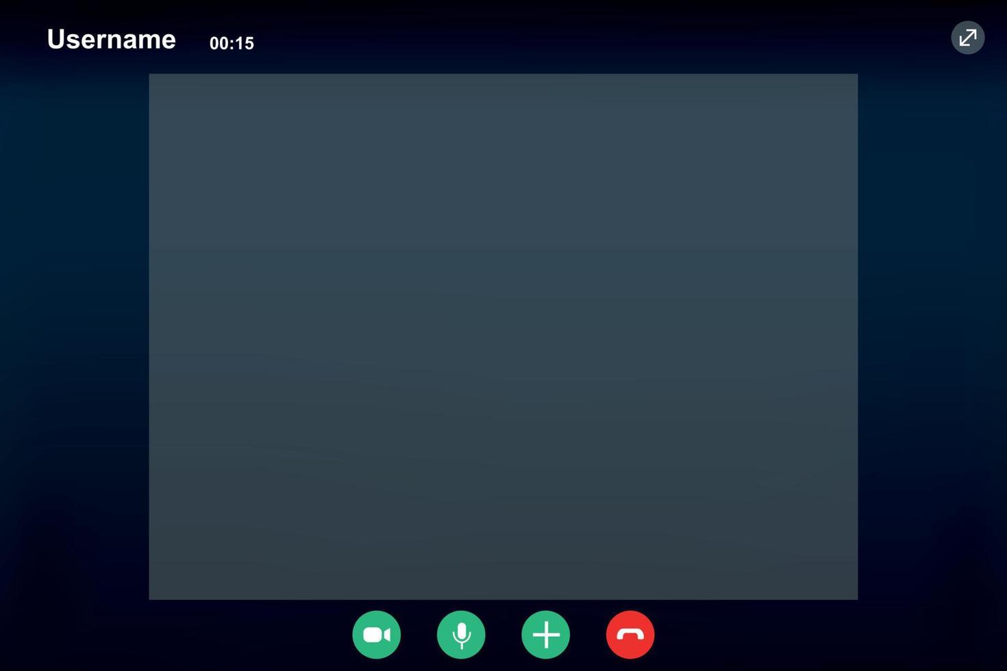 video call screen template . Vector