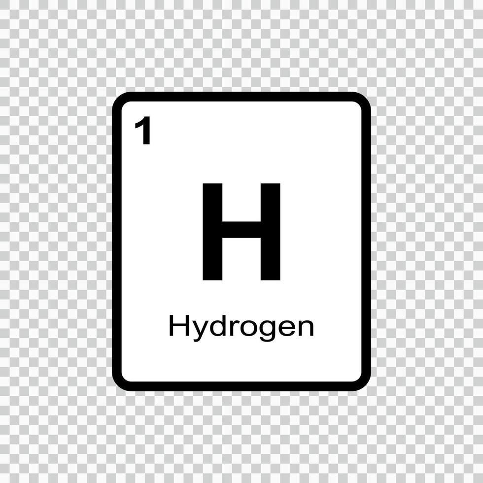elemento químico hidrógeno. ilustración vectorial vector