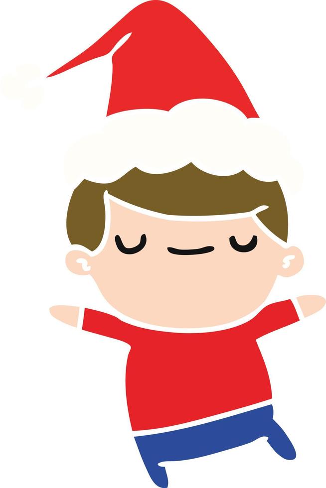 christmas cartoon of kawaii boy vector