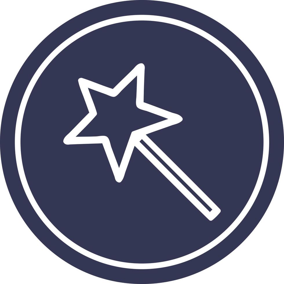 magic wand circular icon vector